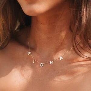 The  Coconut Collective Aloha Gold Necklace NWT!